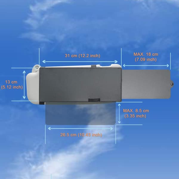 Car Visor Sunshade Extender TFY Car Visor Extender Sun Visor with a Transparent Part Downwards