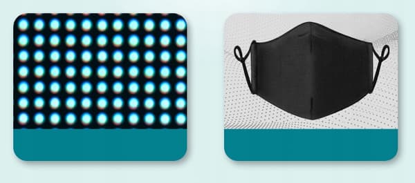 LED Maske STEMMEGENKENDELSE USB PM2.5 N95 FFP2
