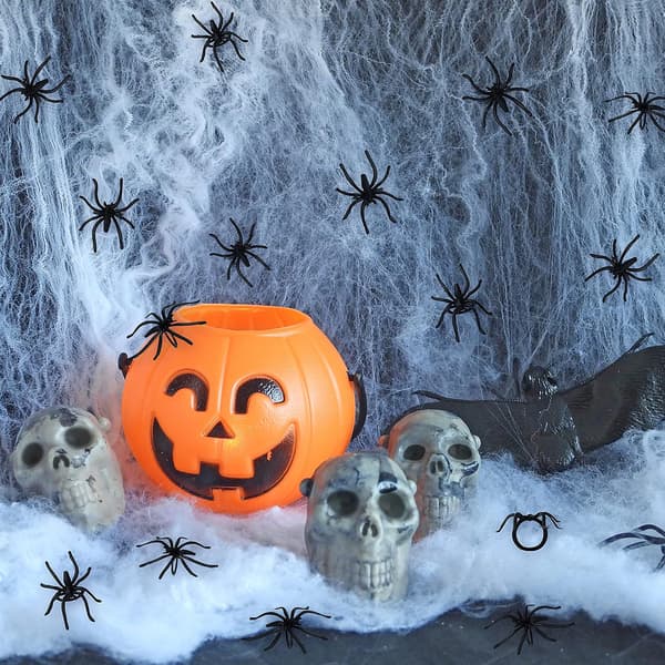 200 stk. edderkopperinge Halloween-ringe til børnefestgaver 1,96''