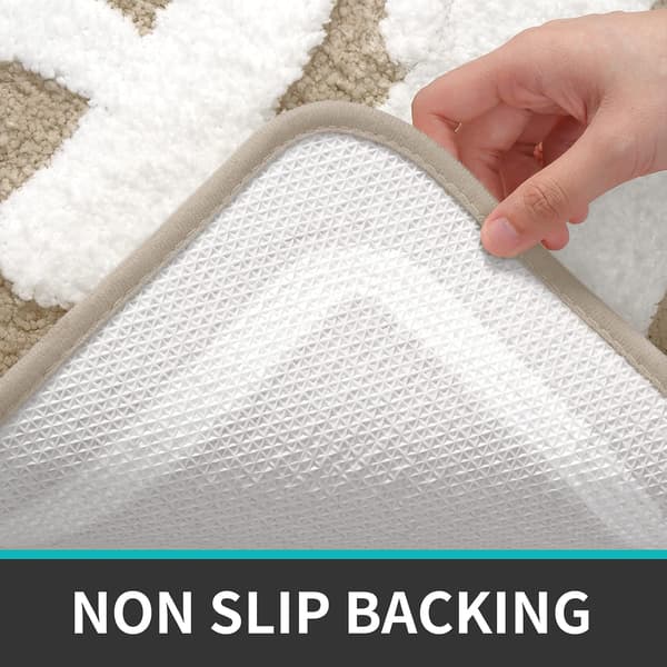 Non-slip bathroom mat, microfiber fluffy bath mat, water-absorbent sh