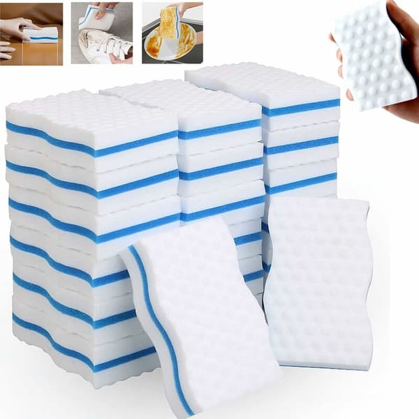20 pcs White Magic Sponges - 25mm Thickness, Melamine Cleaning Sponge