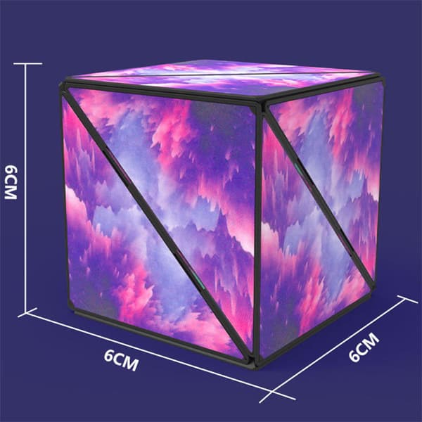 3D Magnetisk Solid Geometri Puslespil Magnetisk Rubiks Terning Lilla