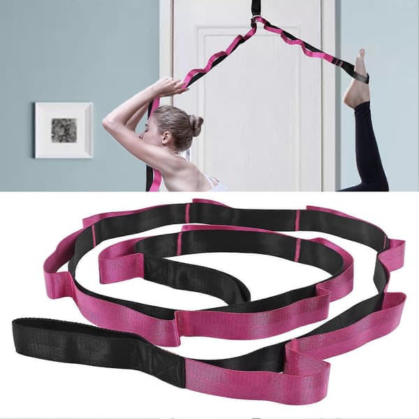 Stretchrem Yoga Nylon Elastiskt Band Träningsutrustning för Hemmaträning Flexibilitet Pilates