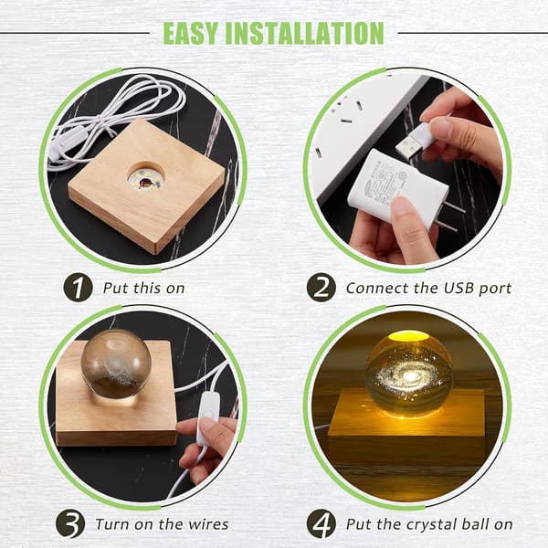 8 stk. LED-displaybase i tre, rund og firkantet overflatestil item_shape
