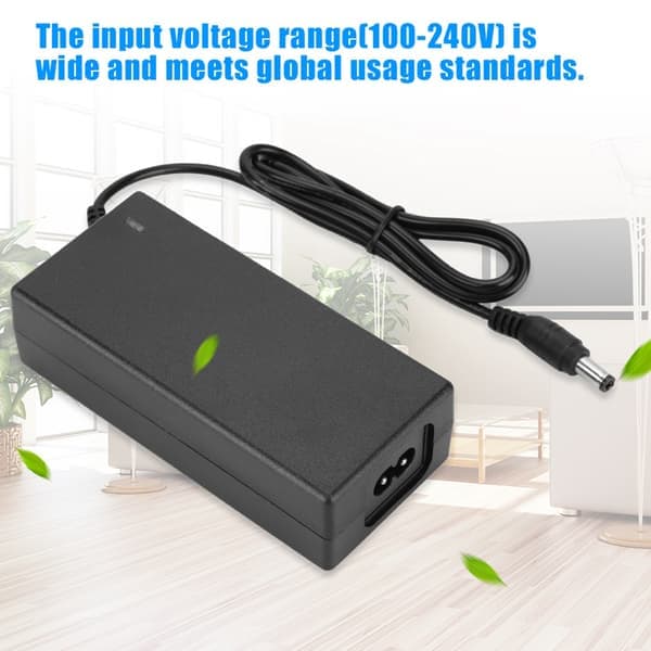 2V 2A EU-plugg strømadapter med LED-indikator 100-240V