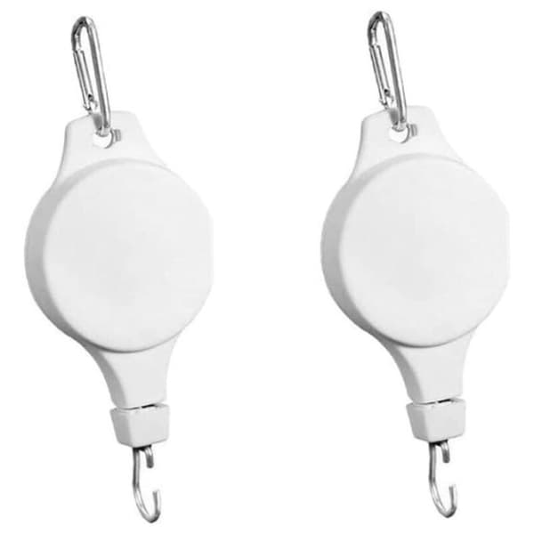 2-pack Plantlyftkrokar, Växtkrokar, Justerbara Infällbara Takkrokar