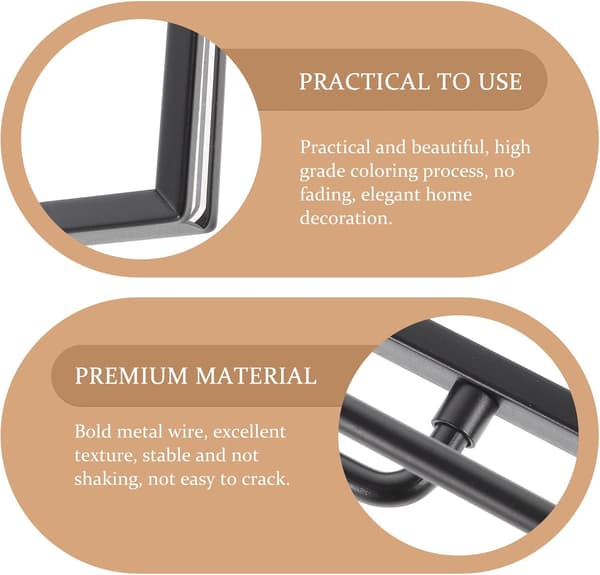 Rotating Floating Photo Frame Double-Sided Frame Acrylic Metal 8 Inch Stable Creative Tabletop