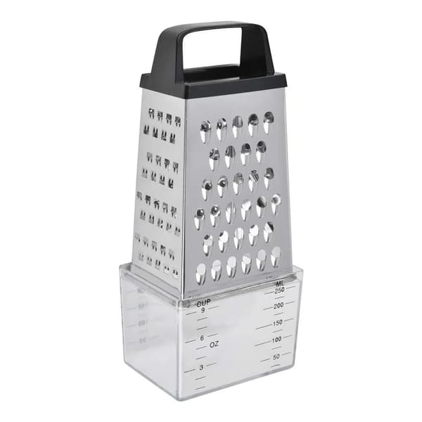 Gourmet firkantet rivejern, rustfrit stål, 4 riveflader, som kartoffelrivejern