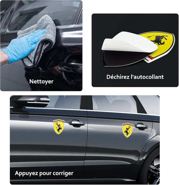 1 Pair 10x7.2cm Funny Donkey Reflective Car Stickers Compatible