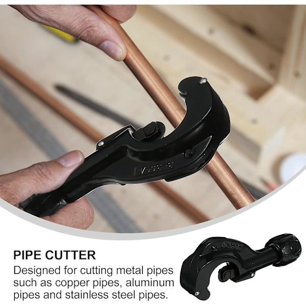 Rørkutter i stål, hurtigvirkende, for aluminium, kobber, messing, PVC, rustfritt stål