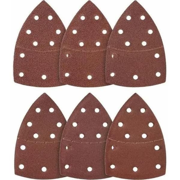 Pack of 50 triangular sanding sheets, 105 x 152 mm, 80 grit, suitable for various sanders