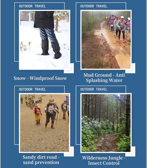 Waterproof Gaiters for Hiking and Mountaineering, Breathable Adjustable for Boots, 1 Pair