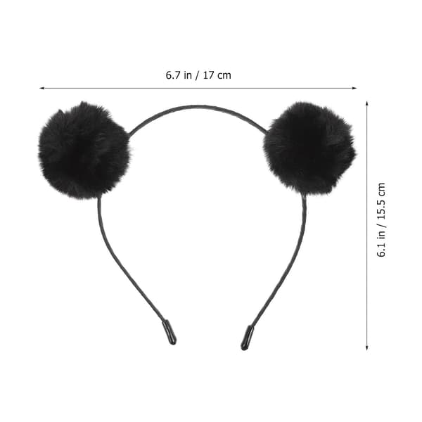 6 stk. Fluffy Pelsbold Makeup Pandebånd Skridsikre Plys Hårbånd til Kvinder og Vinter Bløde Hårtilbehør med Elastisk Pasform