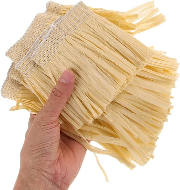 2 sæt hawaiiansk Hula Raffia Papirskørt Kostume til Mænd Kvinder