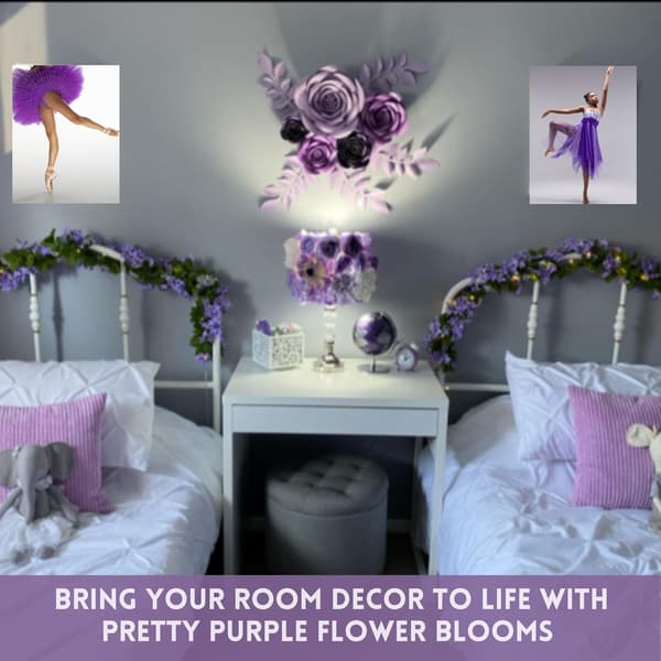 Store 3D-papirblomster dekorasjon vegger, bryllup, utdrikningslag,