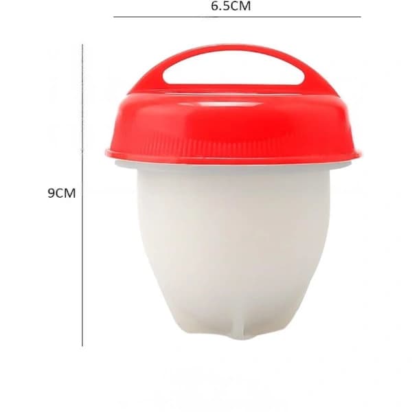 (pow yeah!) Silicone Egg Cooker, 6-pack, Reusable Non-stick Hard Boiled Egg Cookers with Shell