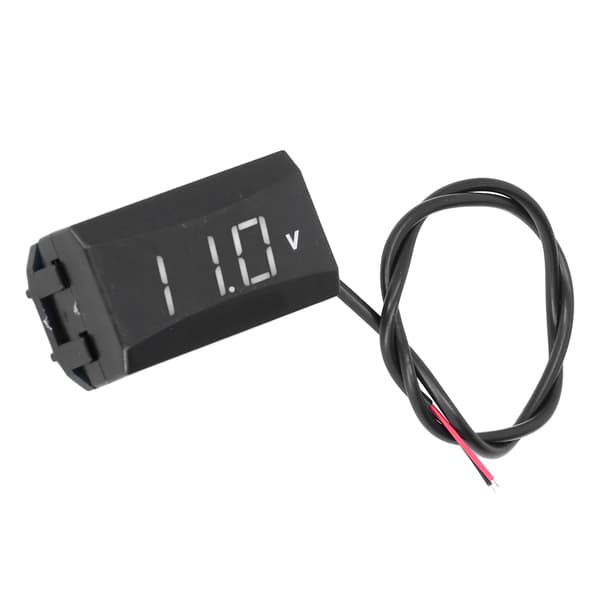 LED Digital Display Spændingsmåler 12V til 80V Universal til Bil Motorcykel Elbil Hvid