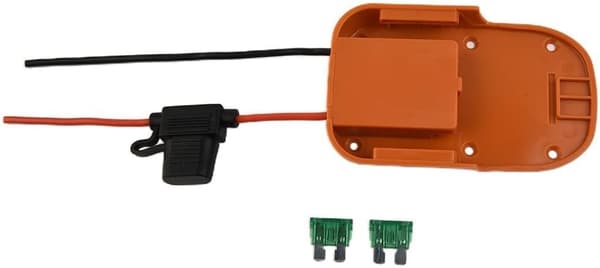 Batteriadapter Sikring og DIY-prosjekter 18 Systemer 18V med Inline 14AWG-ledning for strømkompatibel volt