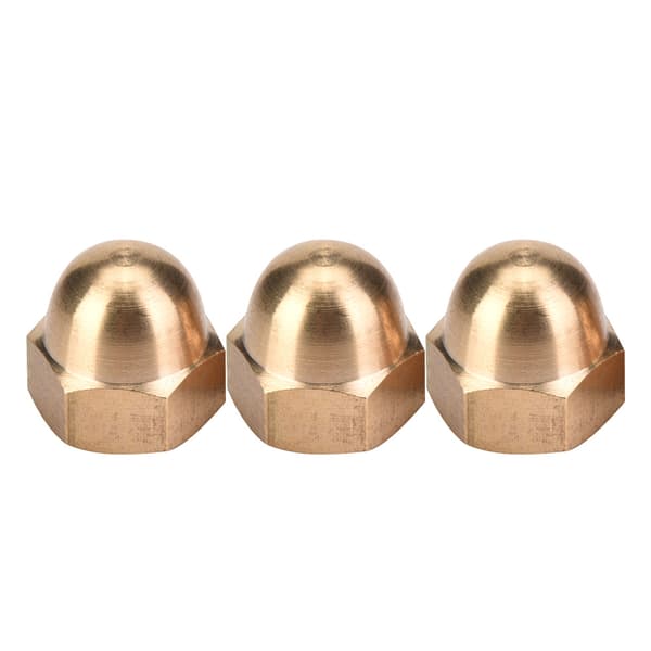 Kobber Acorn Mutter Kit med Kuppelhoved, M12 Sekskantmutter Sæt (5-Pakke)[JUN]