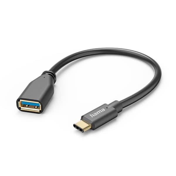 Adapterikaapeli USB OTG USB-C - USB-A Musta Svart