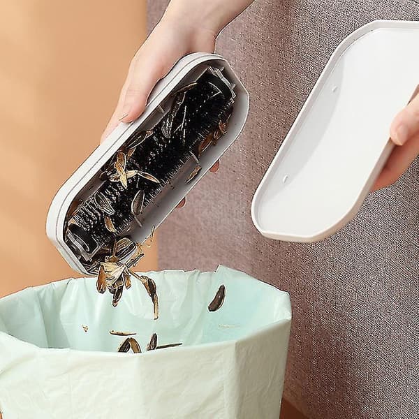 Manual Table Crumb Collector, Strong Cleaning Power, White 19.8*8.3*4.5cm