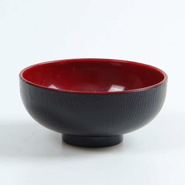 Set med 2 japanska miso-soppskålar med lock, lämpliga för soppa, ramen, ris (9,5 x 9,5 x 10 cm).