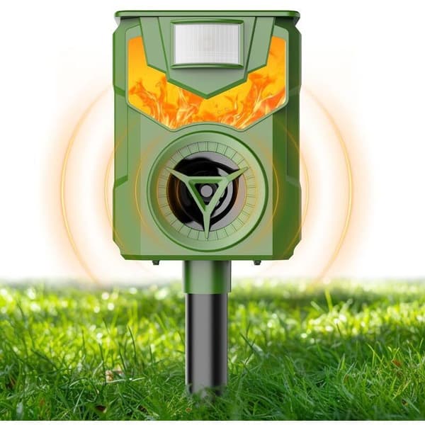 Ultrasonic Cat Repeller. Solar Powered Rodent Repeller. Solar and USB Charging Modes. for Cats. Dogs. Birds. Mice