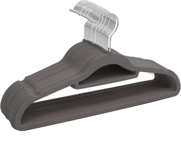 20-pak sammetsbøjler lysegrå light gray