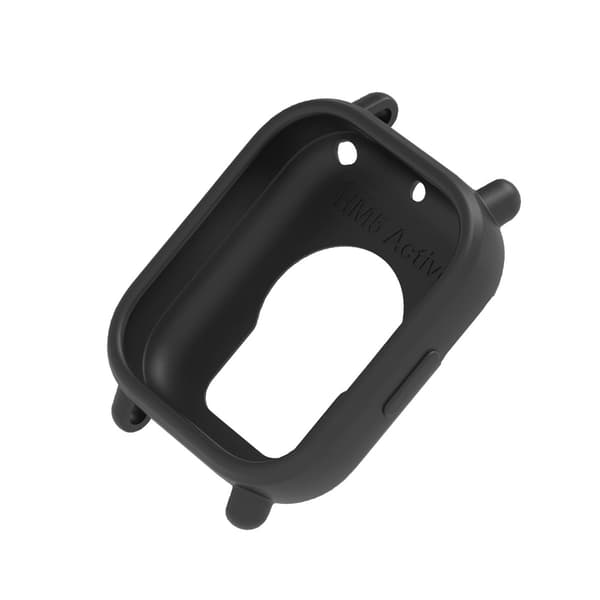 Black Silicone Case Compatible with Redmi Watch 5 Lite - Shockproof Protective Cover