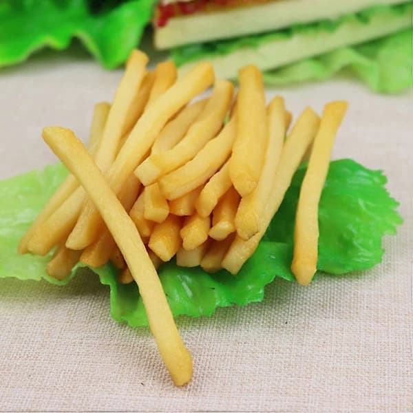 12 st Simulerade Chips Pommes Frites Modell Leksak Realistisk Chips Modell Prydnad