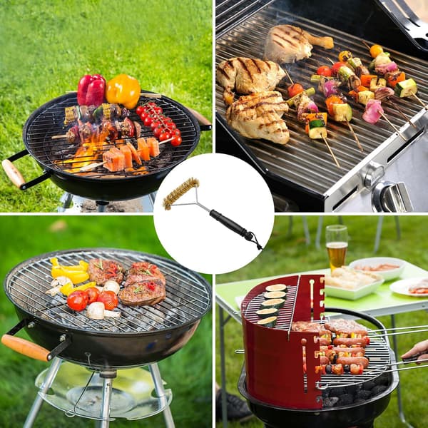 2 stk Grillbørster 30,5 cm Triangulær Grillrengjøringsbørste Grilltrådbørste Grillbørste