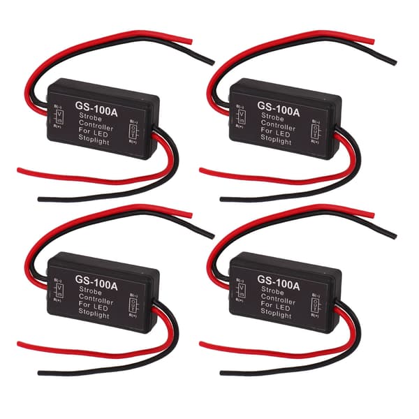 4 stk. 12V DC LED Stroboskoplys Controller til Motorcykel Bil Lastbil