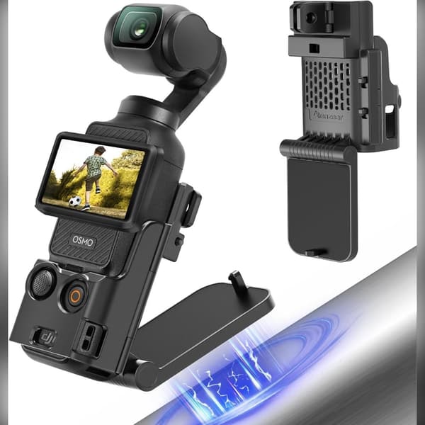 Magnetic Suction Cup Mount Compatible with DJI Pocket 4/3 - PC Car Mount for Osmo Pocket Camera, Stable Mounting for Car, Windshield and Dashboard