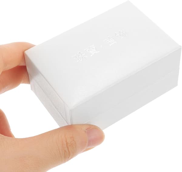 Dubbla ringar smyckeskrin 7,5x5x3,5cm hård flip-lockfodral för förlovnings- och bröllopsförslag