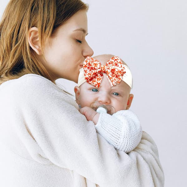 2 stk. babyhårbånd med sløyfe, elastiske hårbånd til nyfødte, søte nylon H