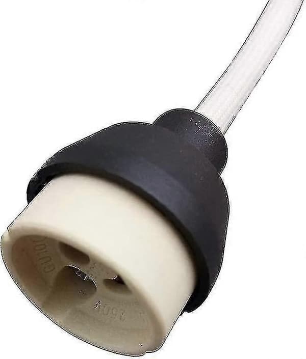 GU10 Lamp Holder 6-pack with Ceramic Base, Terminal Block and Insulation Sleeve for LED Halogen Lamps
