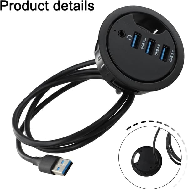 USB-hub lyd designet for effektive dataoverføringer med støtte for gjennomføring, for flere enheter