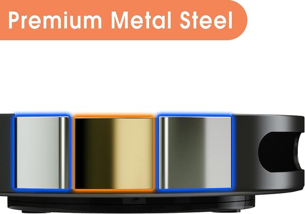 Metal Turntable for Cabinets, Rotating Spice Rack for Pantry, Cabinet, Organizing Table, 25 cm, Black