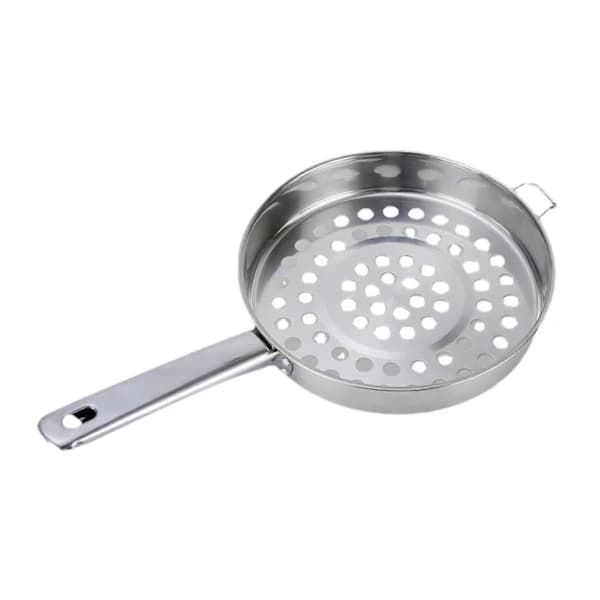 Large Hole Cold Shrimp Sieve Vegetable Fruit Colander Drying Basket Metal Single Handle