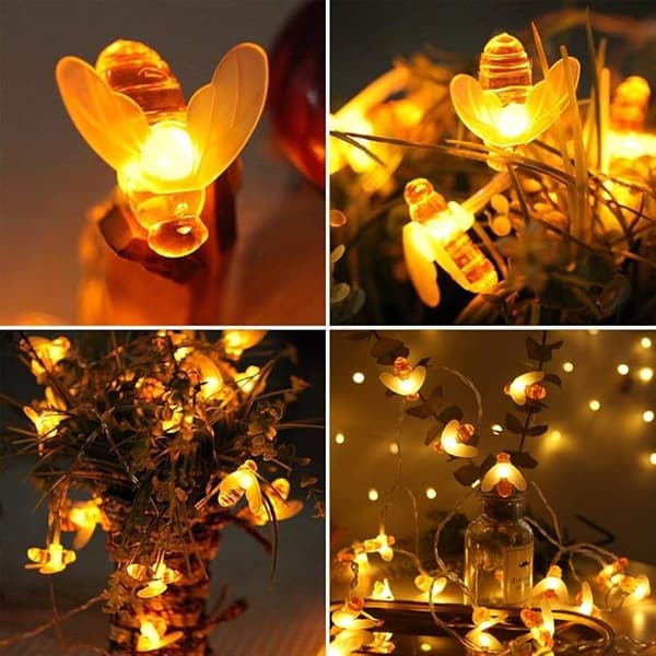 Outdoor String Lights Solar Lamp (Warm White), 50 LED 7 M 8 Modes