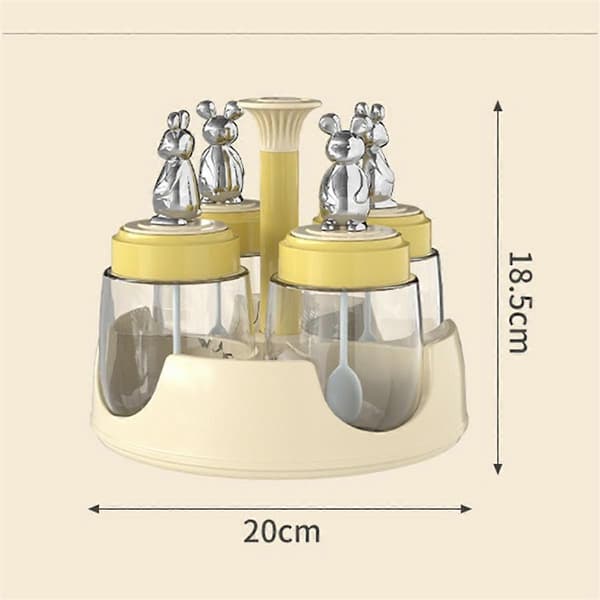 Rotating Spice Jar Household Spice Container Combination Spice Bottle with Lid B