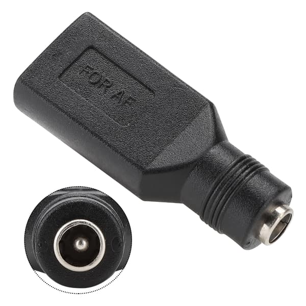 5 stk Mini USB hunn-grensesnitt til DC5.5 x 2.1 hunn-hode adapterkontakt