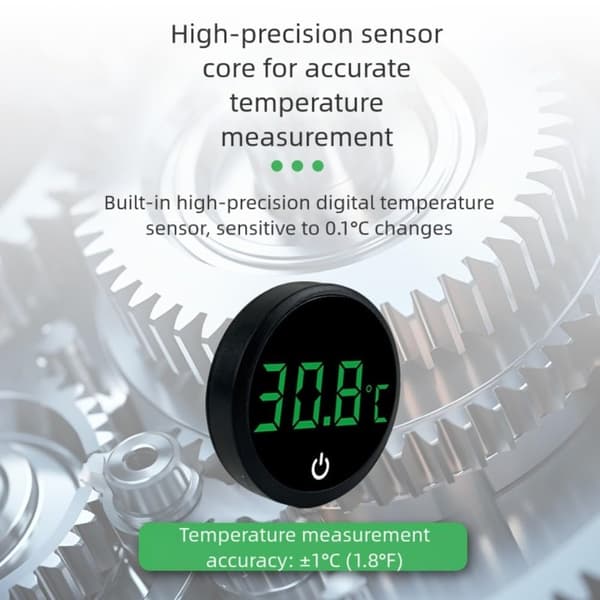 Fiskakvarium Temperaturmätare Högprecisionssensor Montering Exakta Avläsningar för Extern Användning i Celsius (vit) vit white