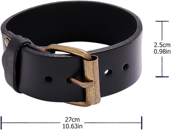 Justerbart læderarmbånd Sort Enkelt Retro Smykker