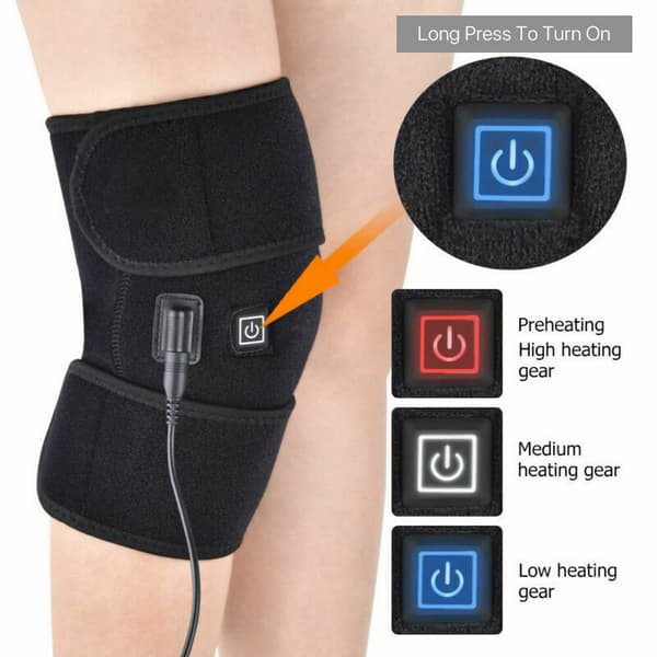Knee heating pad, heated knee brace with 3 adjustable temperatures (1 pc)