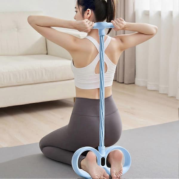 Fodpedal modstandsbånd til situps - Situp-assistent, passer til alle niveauer, til hjemmegym, daglige morgenrutineøvelser