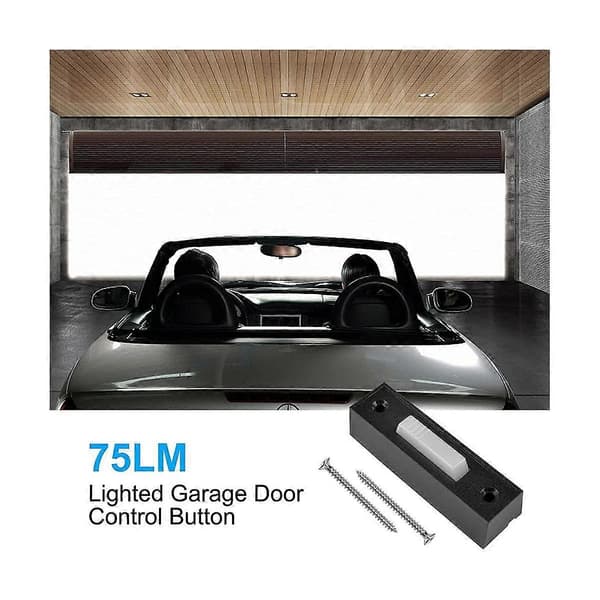 2 pcs Universal Garage Door Opener Switch 41A4166 Illuminated Wall Mounted Push Button Black with White Center