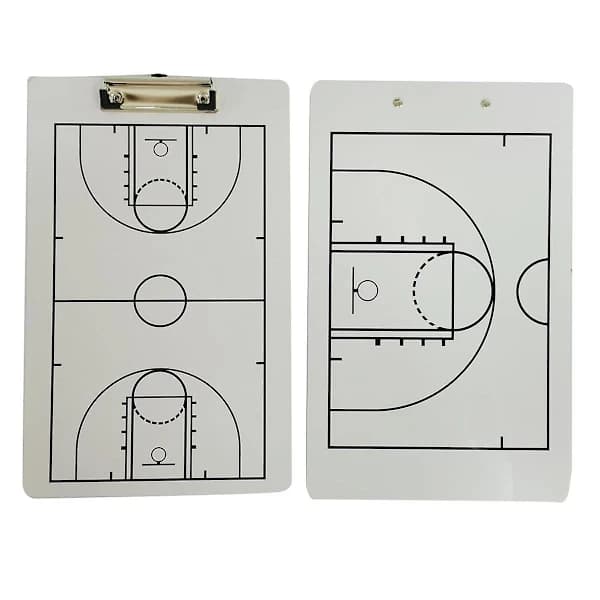 (Pow Yeah!) Coach Board Tørretavle til Coaching Dobbeltsidet Design Strategitavle Whiteboard til Basketball
