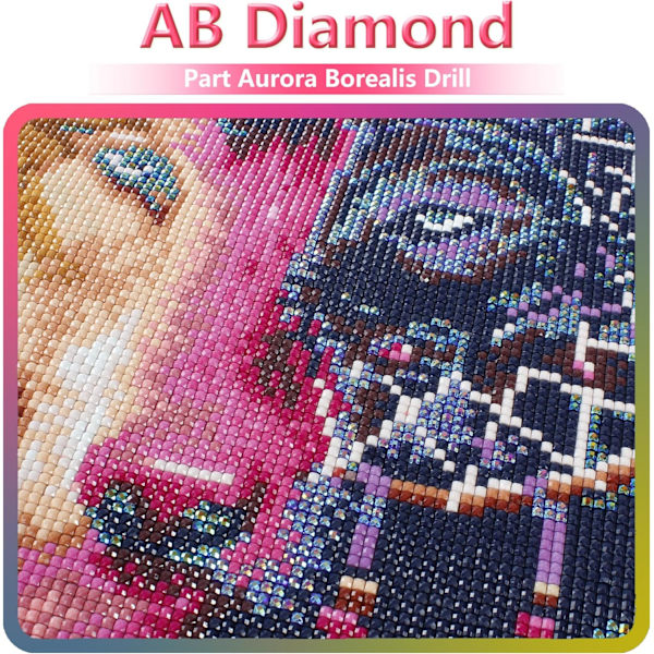 30*40 cm, 5D diamantmaleri-sæt, vild ulv