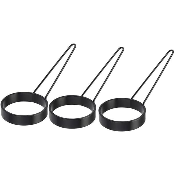 3 stk runde eggeringer pannekakeform, non-stick omelett eggering, hjemmekjøkken kokeverktøy, eggform